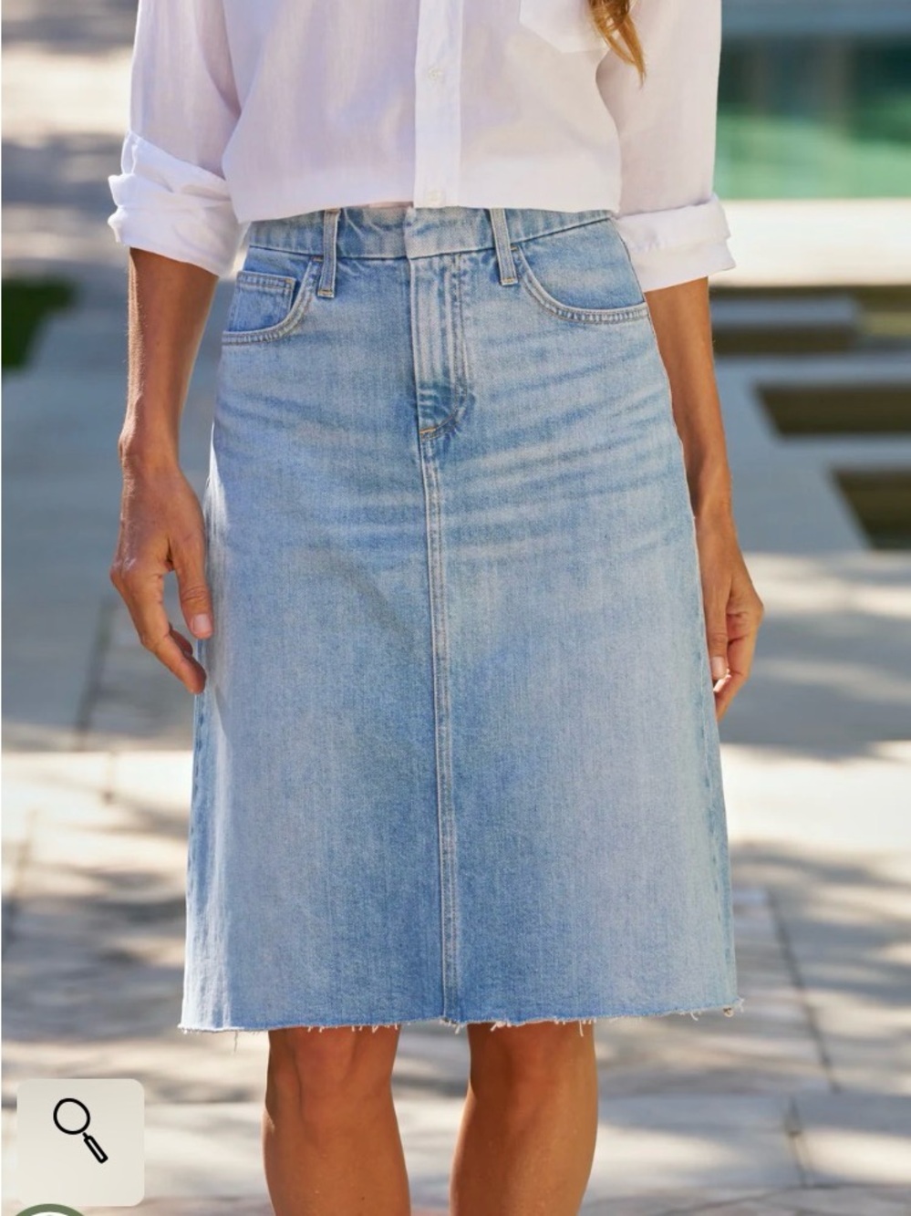 7 for All Mankind Distressed Denim Skirt size 27